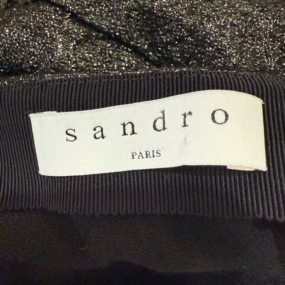 Sandro Paris Mini Glittery Black Skirt Size 1 - Picture 4 of 6